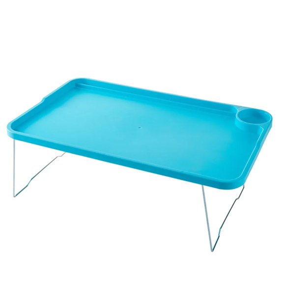 Foldable Laptop Bed Table, Lap Desk With Foldable Legs And Cup Slots, Tray Dining Table For Bedside Work & Dining, Portable Foldable Desk For Home Office, Study, And Bedroom,
