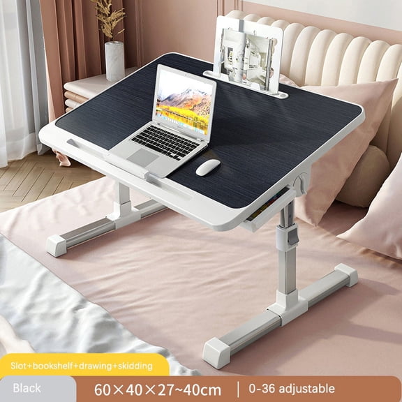 Foldable Laptop Desk Adjustable Bed Small Table for Home Study, Bedroom Computer Desk for Bed Sofa Couch Floor