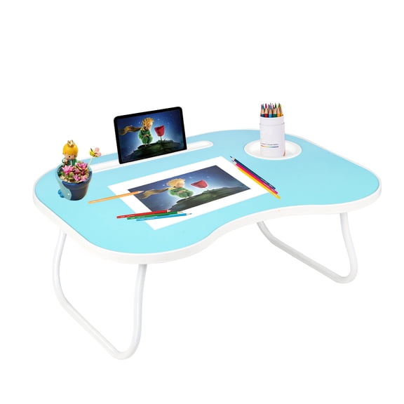 Foldable Laptop Desk for Bed & Couch, Portable Lightweight Lap Tray for Eating, Working, Reading & Writing