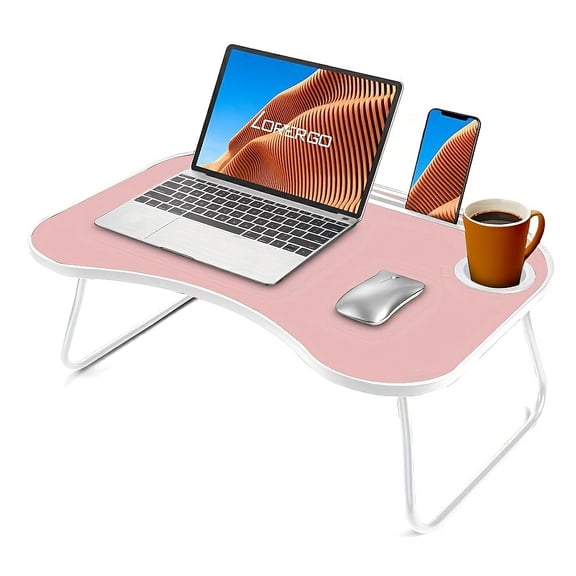 Foldable Laptop Desk for Bed, Couch & Sofa - Portable Breakfast Tray & Reading Holder