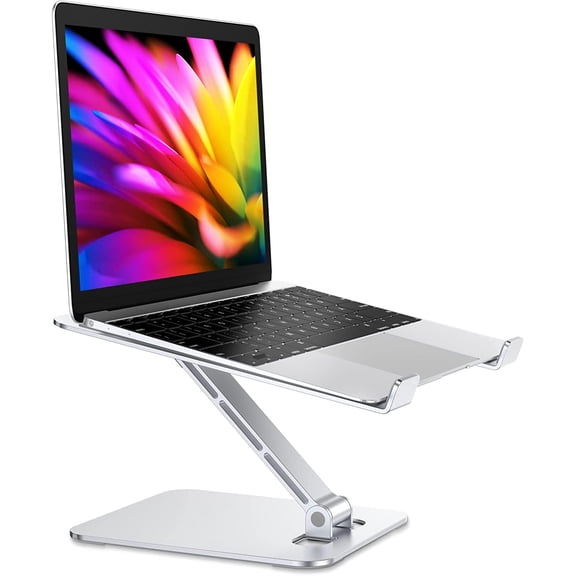 Foldable Laptop Stand, Height Adjustable Ergonomic Computer Stand for Desk, Aluminum Portable Lecterns Riser Notebook Mount Compatible with MacBook Pro Air, HP, 10-16"