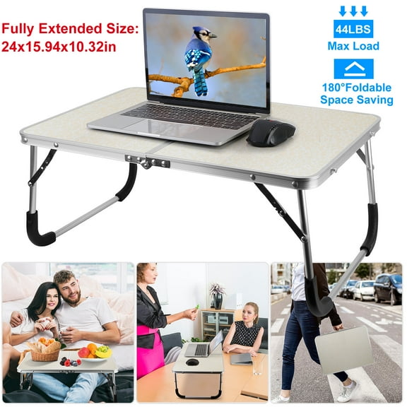 Foldable Laptop Table Notebook Bed Desk Breakfast Reading Writing Lap Tray For Sofa Couch Floor Dormitory