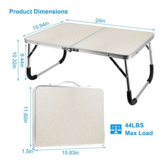 Foldable Laptop Table Notebook Bed Desk Breakfast Reading Writing Lap Tray For Sofa Couch Floor Dormitory