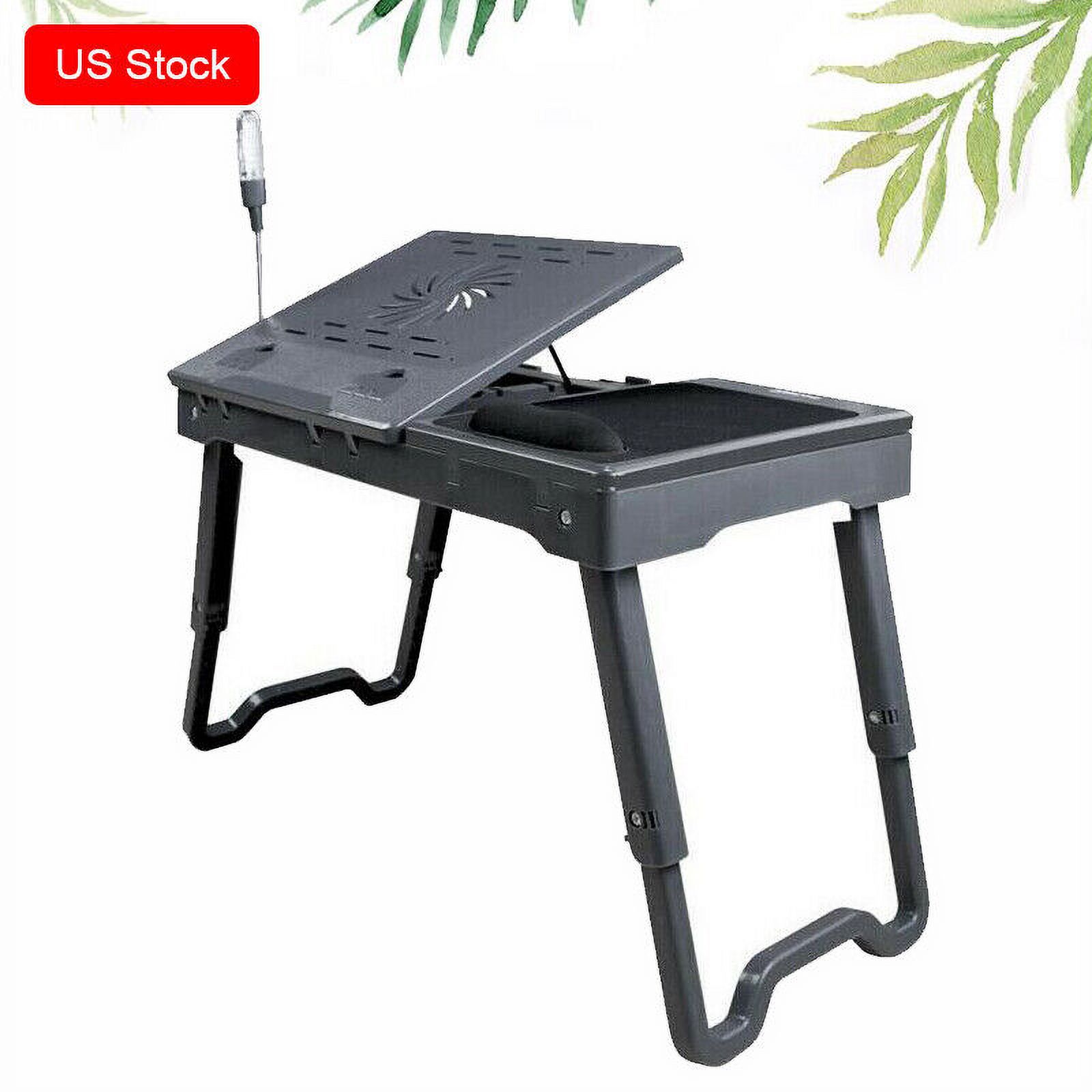 Foldable Laptop Table Tray Desk Tablet Stand Bed Sofa CouchW/Cooling