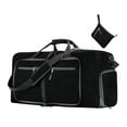 thumbnail image 1 of Foldable Large Capacity Travel Luggage Bag,Exclusive Shoe Ventilation Pocket,Odor Proof Waterproof Material,Adjustable Detachable Shoulder Strap,Luggage Handle Sleeve Storage Bag, 1 of 9