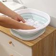 thumbnail image 1 of Foldable Large Massage Foot Bath Bucket, Portable Collapsible Foot Spa Basin, Retractable Simple Foot Soaking Tub for Home Travel Household Relaxation Pedicure Care, Blue, 1 of 4