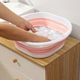 thumbnail image 1 of Foldable Large Massage Foot Bath Bucket, Portable Collapsible Foot Spa Basin, Retractable Simple Foot Soaking Tub for Home Travel Household Relaxation Pedicure Care, Pink, 1 of 5