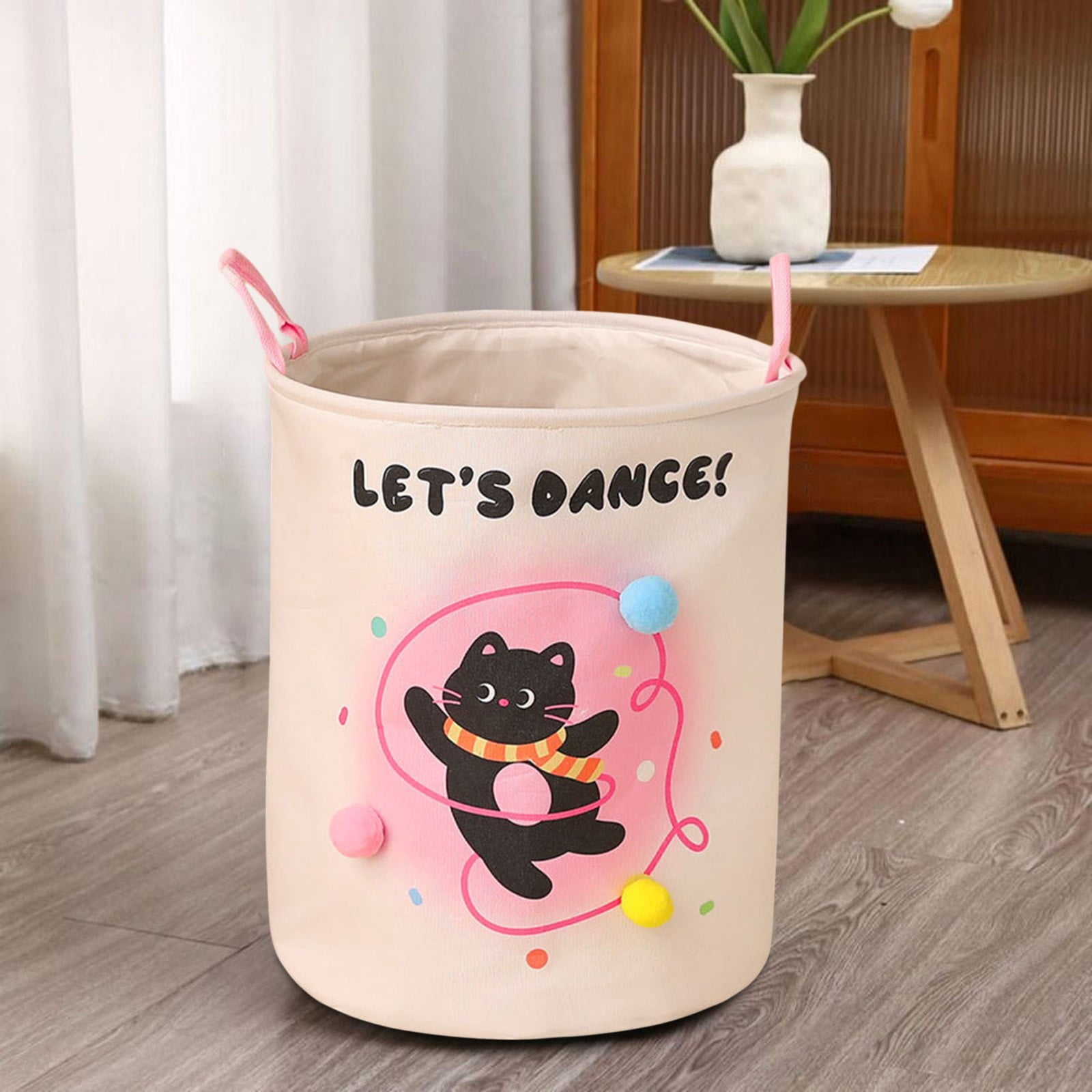 Foldable Laundry Basket, Bathroom Storage Hamper, Woven Fabric ...