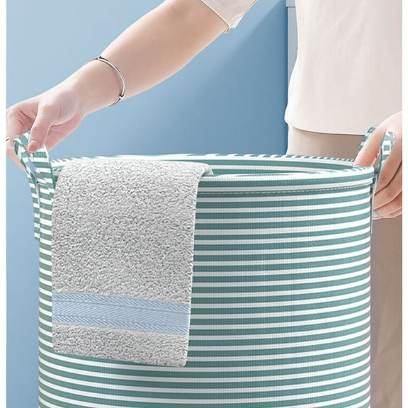 Foldable Laundry Basket | Collapsible Dirty Clothes Hamper for Home Bathroom & Dorm | Storage Bin for Toys & Clothes | Non-Woven Fabric Sorting Organizer with Handles | 45X32X1Cm
