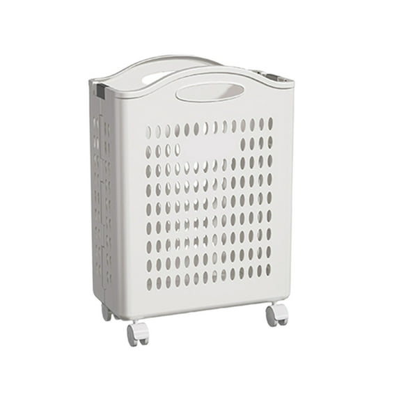 Foldable Laundry Basket with Wheels, Multi-Functional Portable Hamper for Clothes and Toys, Durable Plastic Storage Container with Handle for Easy Transport and Organization