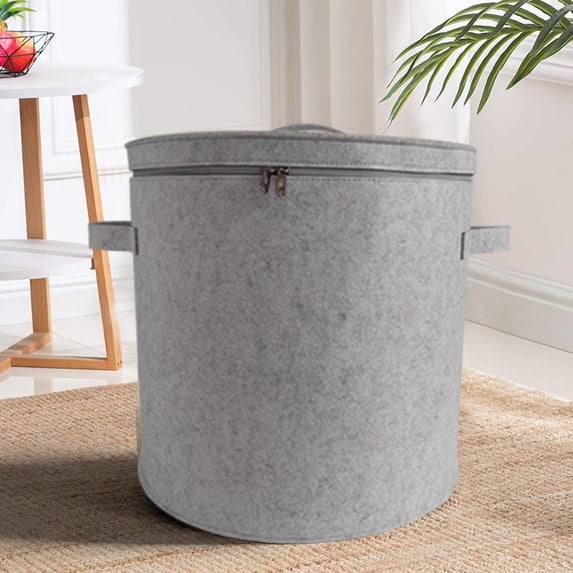 Foldable Laundry Basket, Zippered Storage Organizer with Large Capacity, Collapsible Clothes Hamper for Toys, Blankets, Home Use, Durable Fabric Container