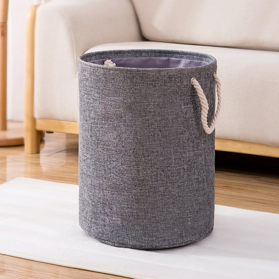 Foldable Laundry Basket with Sisal Rope Handle | Large Capacity Canvas Hamper for College Dorms, Bathroom & Bedroom | 50x39x39cm Storage Organizer