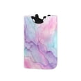 thumbnail image 1 of Foldable Laundry Hamper Bag with Handles Dirty Clothes Basket 12.6" x 11" x 22.7" Pastel Pink Marble Texture, 1 of 7