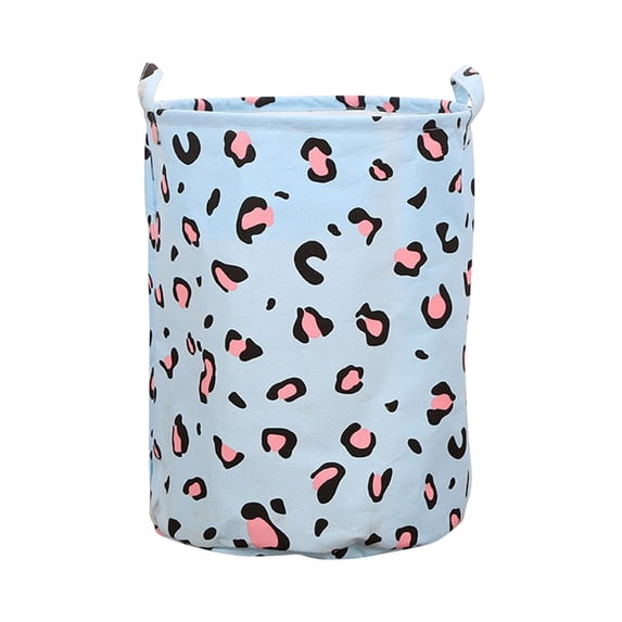 Foldable Laundry Hamper, Fabric Dirty Clothes Storage Basket, Collapsible Organizer Bin for Bathroom Bedroom Laundry Room - Blue