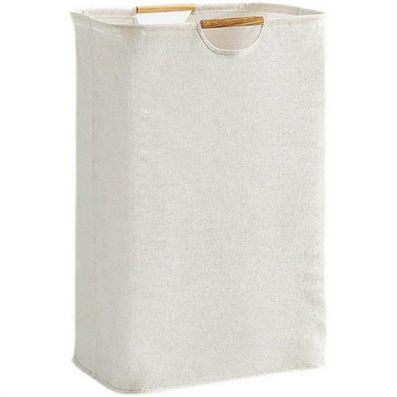 Foldable Laundry Hamper Waterproof Cotton Linen Dirty Clothes Basket Large Capacity Storage Organizer for Home Bathroom