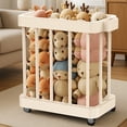 thumbnail image 1 of Foldable Laundry Hamper with Wheels, Large Collapsible Dirty Clothes Basket, Ventilated Storage Hamper for Bathroom Organization, Sturdy Plastic Laundry Basket with Handles, 1 of 6