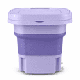thumbnail image 1 of Foldable Mini Washing Machine – Portable Electric Washer with Drain Basket, 1 of 8
