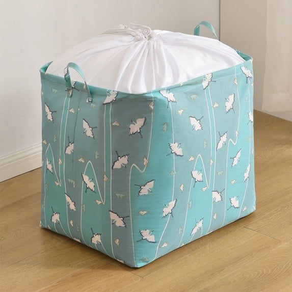 Foldable Laundry Storage Basket,Large Capacity Clothes Organizer with Drawstring Closure,Dirty Clothes Basket,Household Storage Box for Quilts,Bedding,Clothes,and Towels,Space-Saving