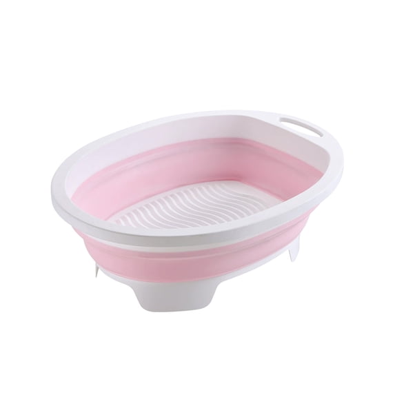 Foldable Laundry Tub, Thick Plastic Round Basin, Portable Washing Container, Collapsible Tub for Home Travel Outdoor Laundry Use