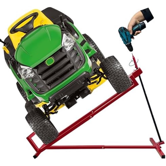 Foldable Lawn Lift Jack - Lifting Platform 882 Lbs/405KG, Telescopic Maintenance Jack Lawn Tractor Lift Tools Repair Bracket for Garden Tractors and Riding, Manual & Power Use