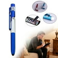 thumbnail image 1 of Foldable Led Light Pen,Multifunction Stylus Pen,Capacitive Ballpoint Pens with Led Light,Foldable Phone Holder Stand for Writing In The Dark(Blue), 1 of 8