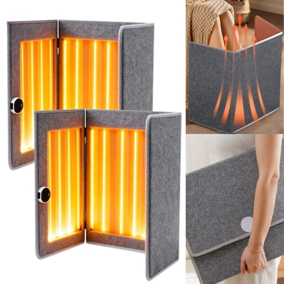 Foldable Leg Warmer 38" x 28" x 20", Leg Foot Knee Panel Heater, Under Desk Warmer with 8-Step Temperature Adjustment & Quick Heating, Overheat Safe Protection, Quiet, Easy Setup, For Home Office