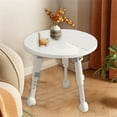 thumbnail image 1 of Foldable Lift Top Table with Adjustable Height, MDF & Plastic Compact Side Table, Space Saving Portable Nightstand for Small Apartment Bedroom Living Room Camping White, 1 of 7