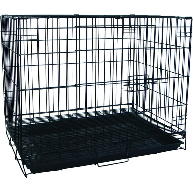 Foldable Light Duty Door Dog Crate With Wire Bottom Grate And Plastic