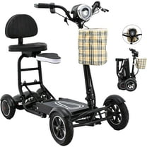 Foldable Lightweight Mobility Scooters For Seniors Medical Mobility Power Scooter - Black