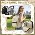 thumbnail image 1 of Foldable Lightweight Travel Backpack for Women, Casual Daypack for & Hiking, Compact Waterproof Bag, Versatile Outdoor Travel Daypack for Daily Commute, 1Pack Beige, 1 of 6