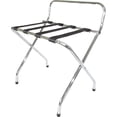 thumbnail image 1 of USTECH Chrome High Back Folding Luggage Rack, Heavy-Duty Metal Suitcase Stand for Guest Room, Bedroom, or Hotel – Foldable & Space-Saving Design, 1 of 6