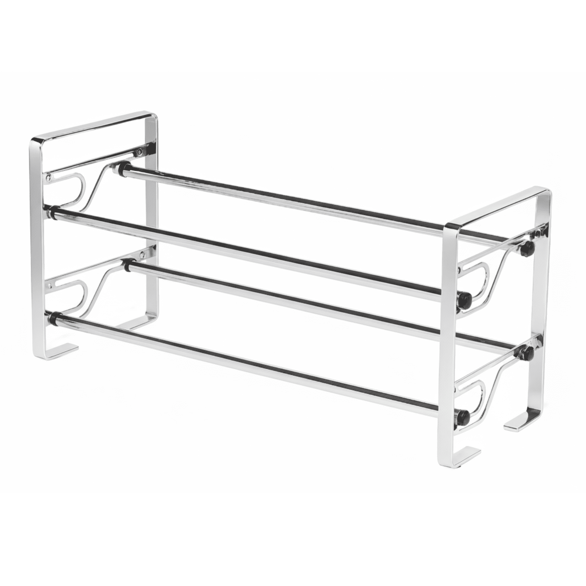 USTECH 2-Tier Metal Shoe Rack, Chrome Adjustable Shoe Storage Organizer ...