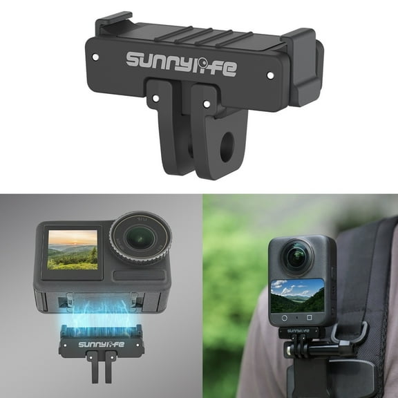 Foldable Magnetic Adapter Mount Bracket Compatible with DJI OSMO 360/Action 5Pro/4/3/2 Camera Magnetic Quick Release Adapter Mount Magnet Suction Mounting Holder