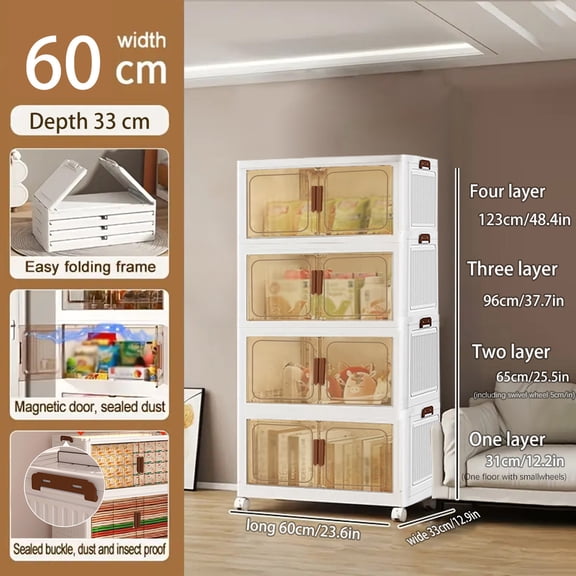 Foldable Magnetic Outdoor Storage Box, 2/3/4/5-Layer Large Capacity, Dust-Proof & Insect-Proof, for Furniture, Garden Tools, Toys, Indoor & Outdoor Use, Perfect Holiday Gift