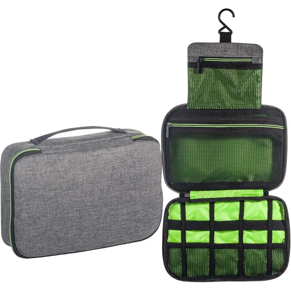 Foldable Man Hanging Travel Toiletry Bag Shaving Dopp Kit Travelling Shower Bathroom Wash Bag Makeup Organizer Hygiene Bag Toilet Pouch Men Camping Toiletry Bag Multifunction cosmetic bag with hook