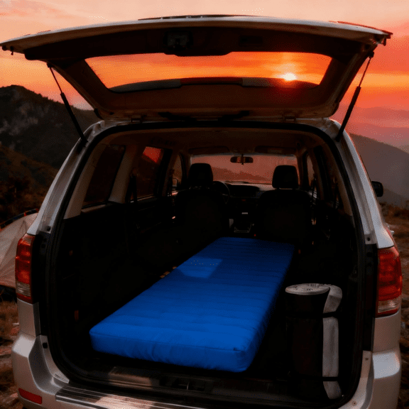 Foldable Memory Foam Car Mattress, Portable for Trunk and Rear Seat, Camping, Travel, RV, Camping Car Home Bedding, Car Interior Accessory, Camping Vehicle, Travel Foldable Mattress, Portable Bed