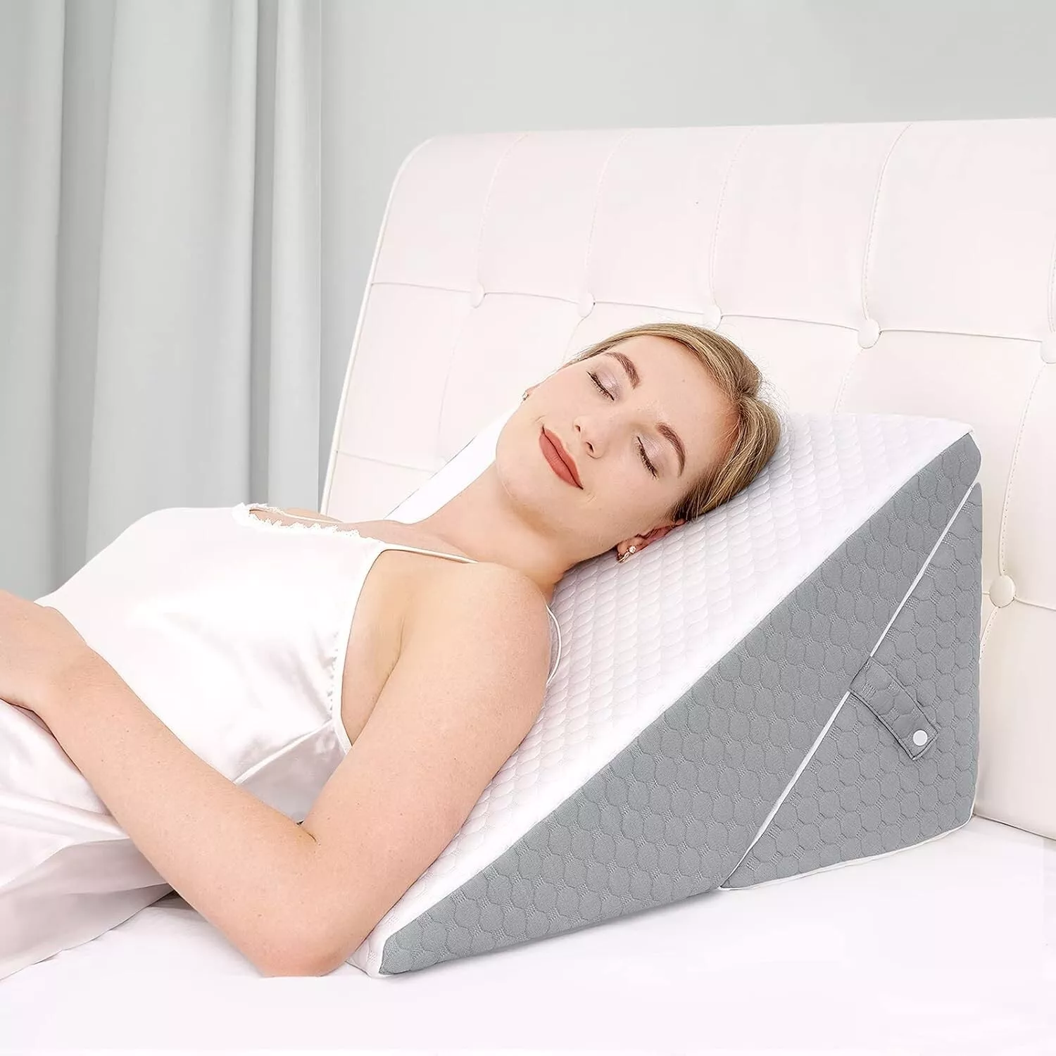 AllSettHealth 4 pcs Bed Wedge Pillow Adjustable Pillow Set W Memory Foam Walmart