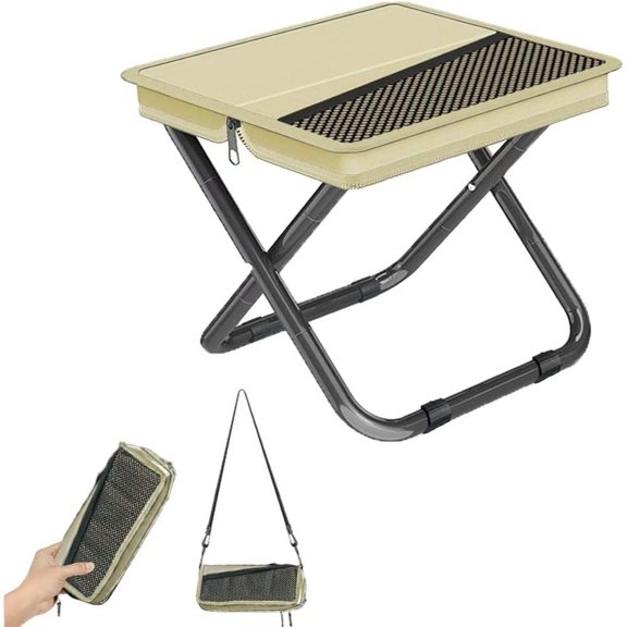Foldable Mesh Camping Stool with Rust-Resistant Metal Frame in Multiple Color Options, Ideal for Outdoor Activities Like Fishing, Picnics, Lawn Events, and Daily Use
