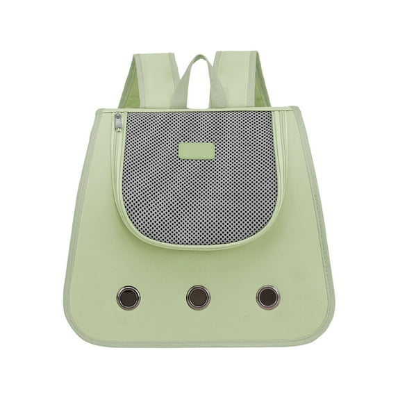 Foldable Mesh Cat Backpack Carrier - Breathable Pet Travel Backpack for Small Dogs & Cats, Shoulder Straps, Secure Zipper ,Green