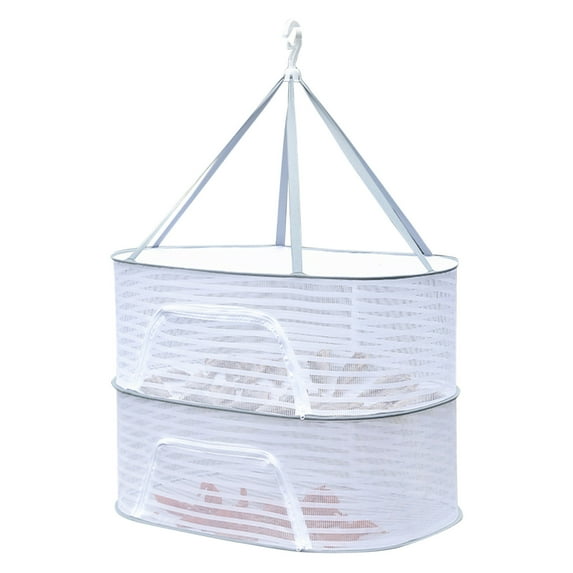 Foldable Mesh Clothes Drying Rack 3-Layer Underwear & Sweater Flat Dryer Space-Saving Hanging for Indoor & Outdoor Use