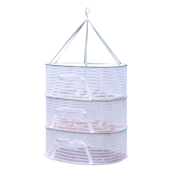Foldable Mesh Clothes Drying Rack | 3-Tier Flat Dryer for Sweaters, Underwear & Socks | Breathable Nylon with Steel Frame | Space Saving Design for Indoor & Outdoor Use