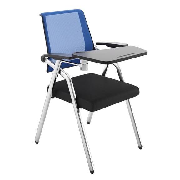 Foldable Mesh Ergonomic Training Room Chair Guest Reception Stack Chairs for Office School Church,Conference Chair with Writting Board and Arms,Office Chairs
