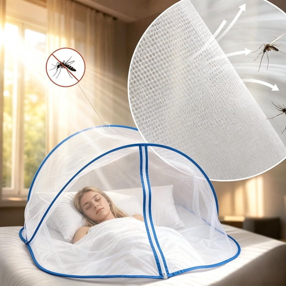 Foldable Mesh Sleeping Tent with Insect Barrier for Travel