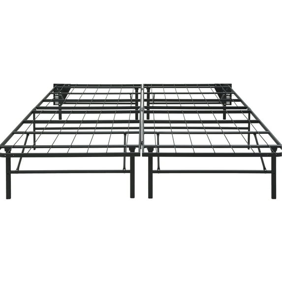 Foldable Metal Bed Frame Eastern King - Black, , Mattress Not Included In Package Black High Profile Design, Foldable, Strong And