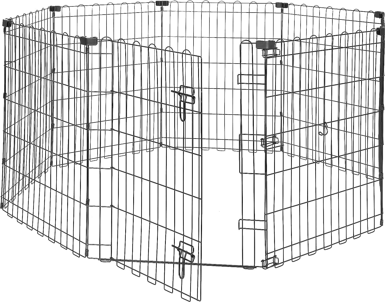 Foldable Metal Exercise Pet Play Pen for Dogs, Fence Pen, Single Door