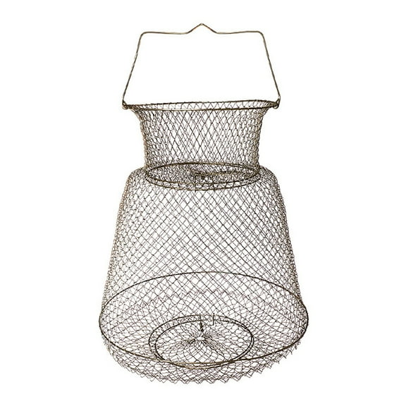 Foldable Metal Fish Net Fishing Basket Portable Fishing Cage Outdoor Fishing Tackle Accessories