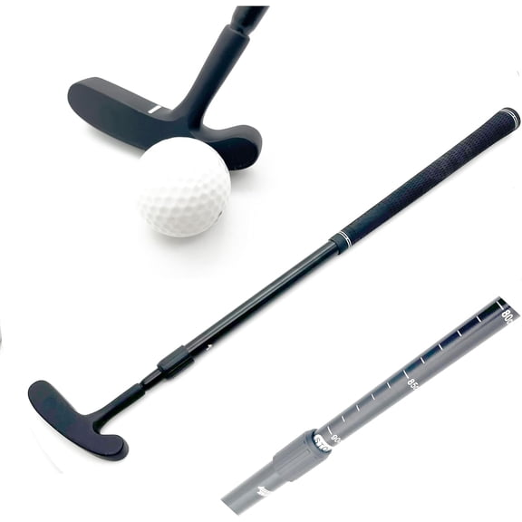 Foldable Metal Head Scalable Classic Double Sided Two Way Mini Golf Putter 23" to 35" Adjustable Length for Adult & Junior Golf Putter for Right or Left Handed Extendable Putter