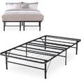 thumbnail image 1 of Foldable Metal Platform Bed Frame Mattress Foundation with Box Spring Replacement Black Twin Black, 1 of 5