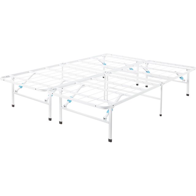 Foldable Metal Platform Bed Frame with Tool Free Setup, 14 Inches High