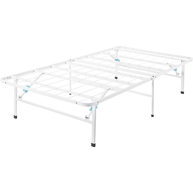 Foldable Metal Platform Bed Frame with Tool Free Setup, 14 Inches High